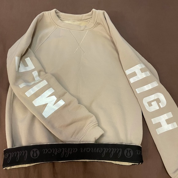 Lululemon Running Oversized Crew Sweater sz 4 Reflective Mile High - Picture 5 of 7